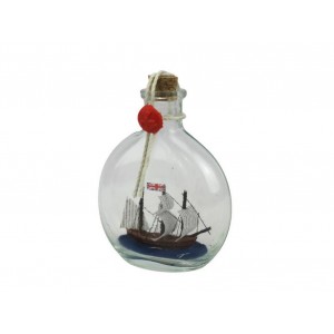 Mayflower Model Ship in a Glass Bottle 4" - Ship in a Bottle - Model Boat - Nautical Decorating   